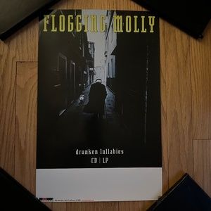 FLOGGING MOLLY 11x17 "Drunken Lullabies" 2002 Promo Poster Irish Punk Rock